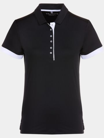 Valiente Funktions Halbarm Polo schwarz