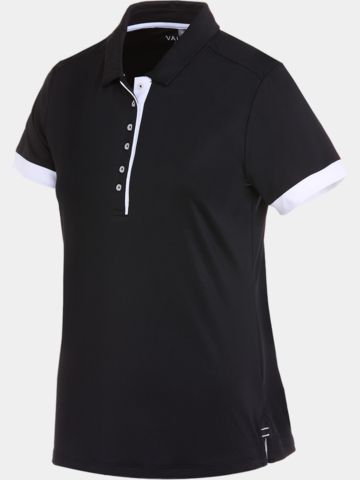 Valiente Funktions Halbarm Polo schwarz