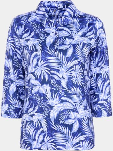 Valiente Druck 3/4 Arm Polo blau