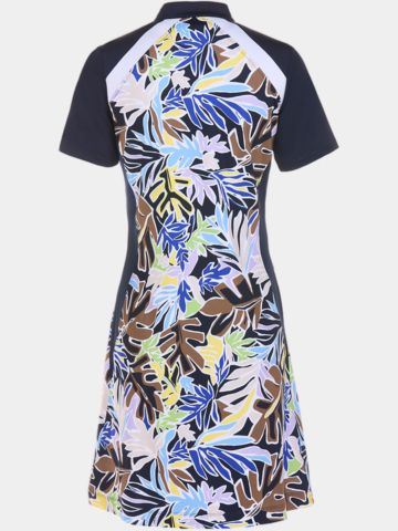 Valiente Druck Halbarm Kleid mehrfarbig