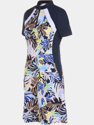Valiente Druck Halbarm Kleid mehrfarbig