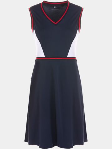Valiente Colourblock ohne Arm Kleid navy