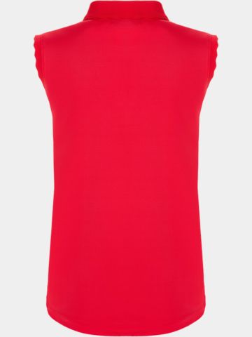 Valiente Wellen-Rib Nylon ohne Arm Polo rot
