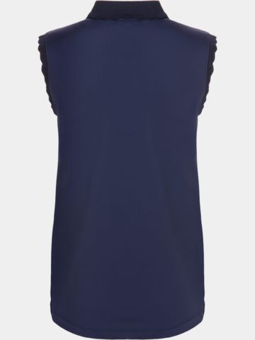 Valiente Wellen-Rib Nylon ohne Arm Polo navy