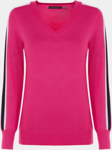Valiente V-neck sweater knit pink