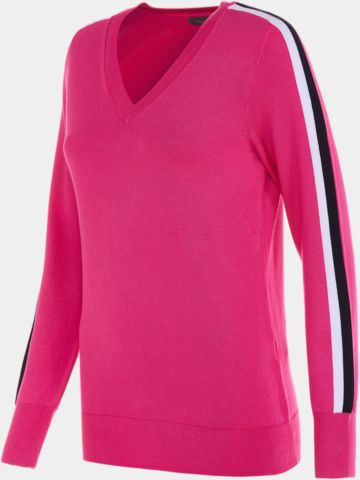 Valiente  V-Neck Pullover Strick pink