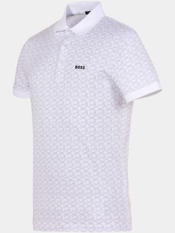 BOSS  Paddy Striped C Half Sleeve Polo white