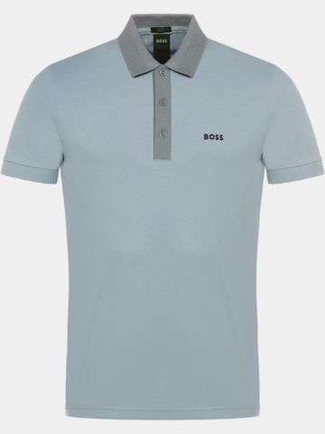BOSS Paule Rib Halbarm Polo oliv