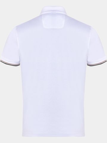 BOSS Philix Pima Halbarm Polo weiß