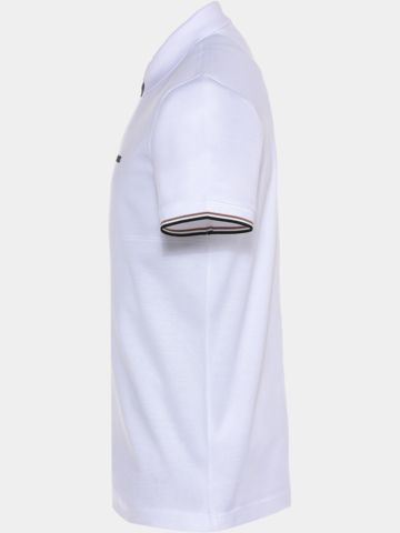 BOSS  Philix Pima Halbarm Polo weiß