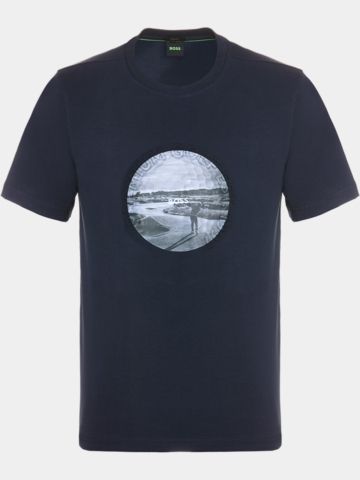 BOSS Tee Graphic Heritage Halbarm T-Shirt navy