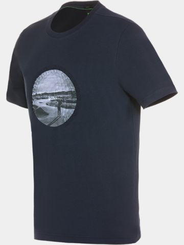 BOSS  Tričko s krátkým rukávem Graphic Heritage námořnická modrá