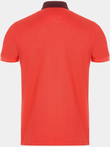 BOSS Paule Rib Halbarm Polo rot