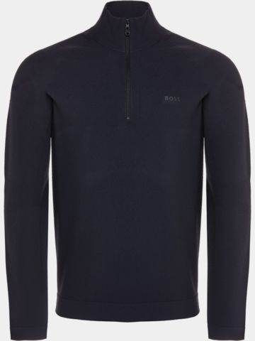 BOSS K_Seamless Tech_QZ Pullover Strick navy