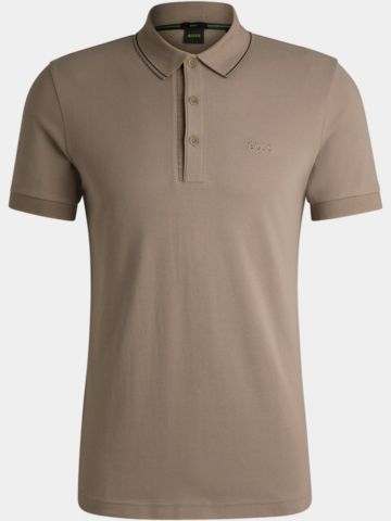 BOSS Paule 4 Halbarm Polo türkis