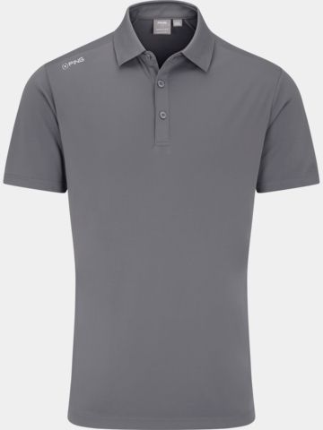 Ping Lindum half-sleeve polo light gray