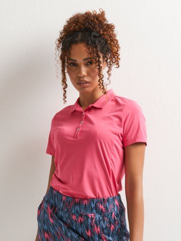 Ping Sedona Halbarm Polo pink