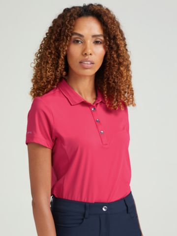 Ping Sedona Halbarm Polo pink