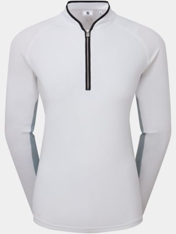 FootJoy 1/4 Zip LS Sun Pro Shirt Stretch Midlayer weiß