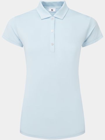 FootJoy Cap Sleeve Lisle Halbarm Polo hellblau