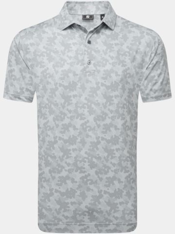 FootJoy Pop Camo Lisle Halbarm Polo grau