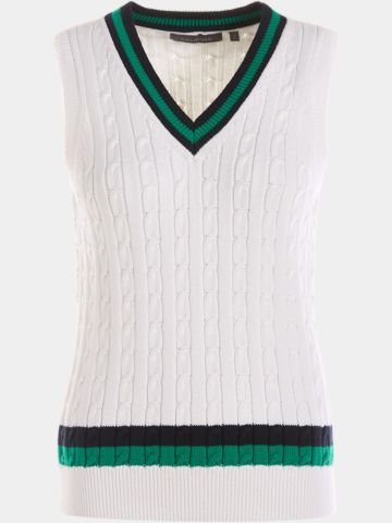 Valiente Retro cable knit pullover offwhite