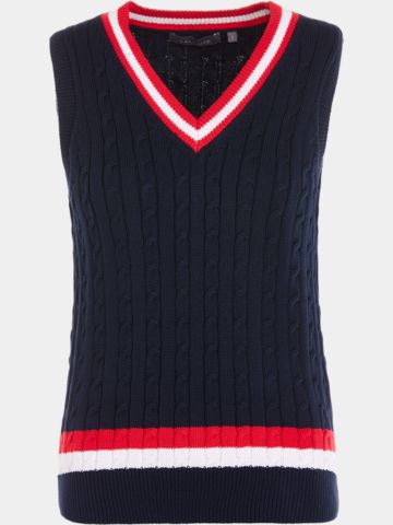 Valiente Retro cable knit pullover navy
