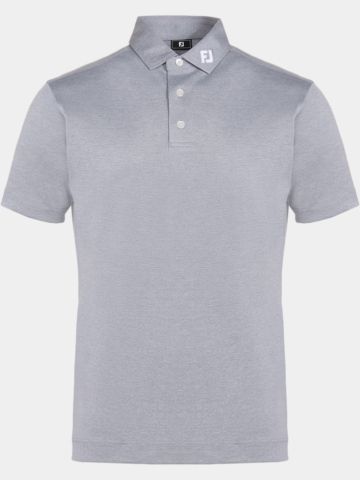 FootJoy Stretch Pique Solid Halbarm Polo grau