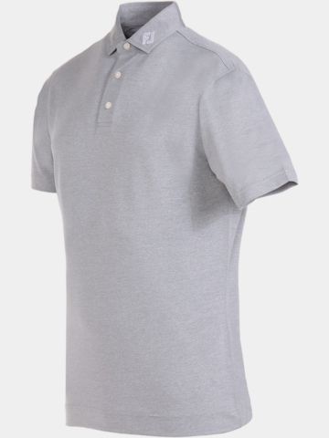 FootJoy Stretch Pique Solid Halbarm Polo grau