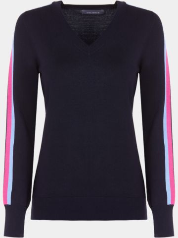 Valiente V-neck sweater knit navy