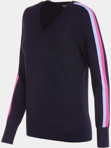 Valiente  V-Neck Pullover Strick navy