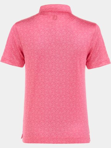 FootJoy Painted Floral Lisle Halbarm Polo pink