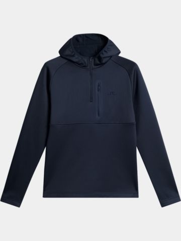 J.Lindeberg Adam Quarter Zip Hood Thermo Midlayer navy