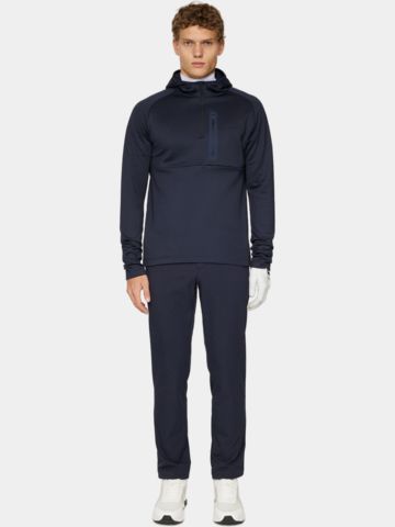 J.Lindeberg Adam Quarter Zip Hood Thermo Midlayer navy