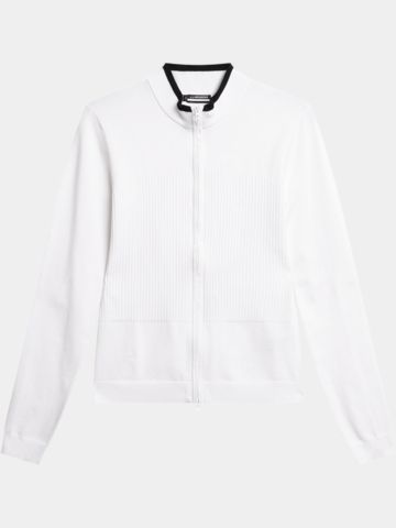 J.Lindeberg Anna Knitted Zip Sweater Stretch Jacke weiß
