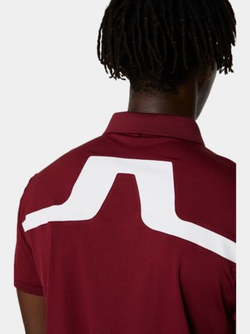 J.Lindeberg  KV Regular Fit Halbarm Polo bordeaux