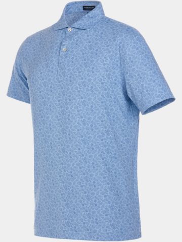 Peter Millar  BOTANICAL - EDWIN SPREAD C Halbarm Polo blau