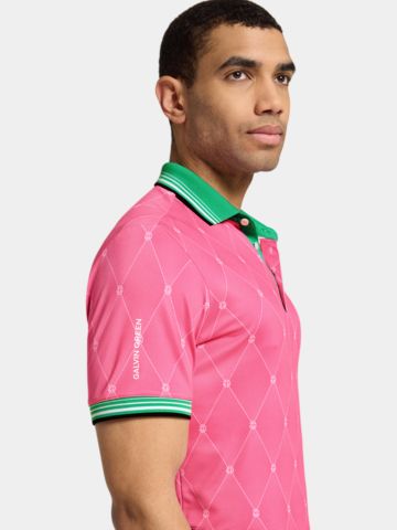 Galvin Green Polokošile Miguel s krátkým rukávem růžová