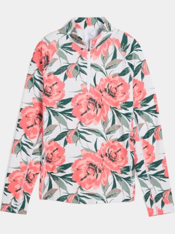 Puma W YOU-V Beautiful Game 1/4 Zip Stretch Midlayer weiß