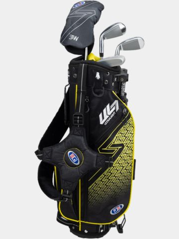 US Kids Golf UL42 4 Schläger Stand Bag Set schwarz