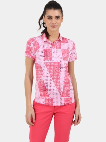 Chervo Alveare Halbarm Polo pink
