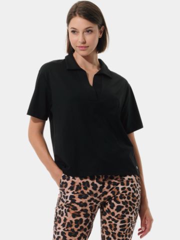 MDC Relaxed Fit Polo Shirt Halbarm Polo schwarz