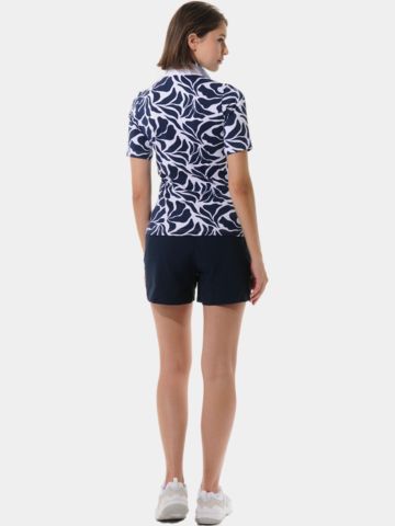 MDC  Zip Halbarm Polo navy