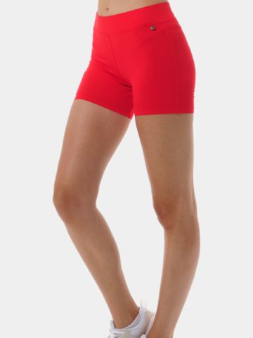 MDC Zip Golf Halbarm Kleid rot