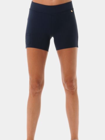 MDC Zip Golf Halbarm Kleid navy