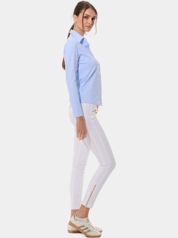 MDC  Button Down Langarm Polo hellblau