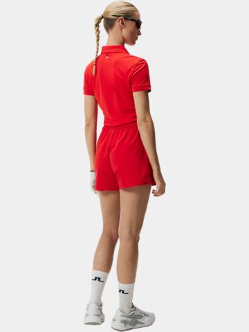 J.Lindeberg Tour Tech Halbarm Polo rot