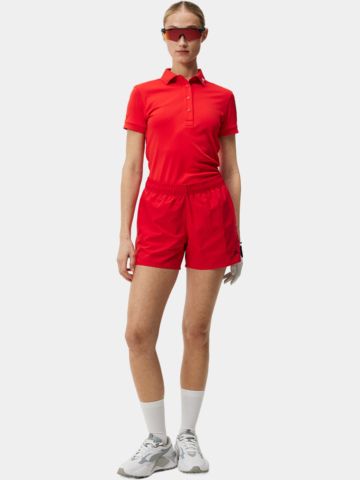 J.Lindeberg Tour Tech Halbarm Polo rot