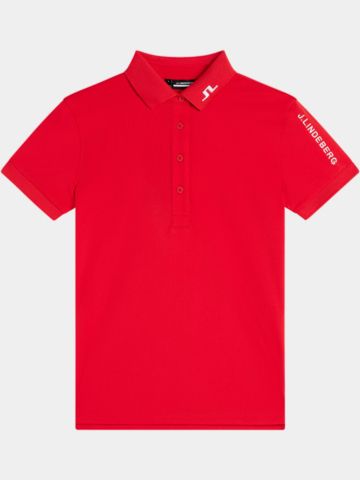 J.Lindeberg Tour Tech Halbarm Polo rot