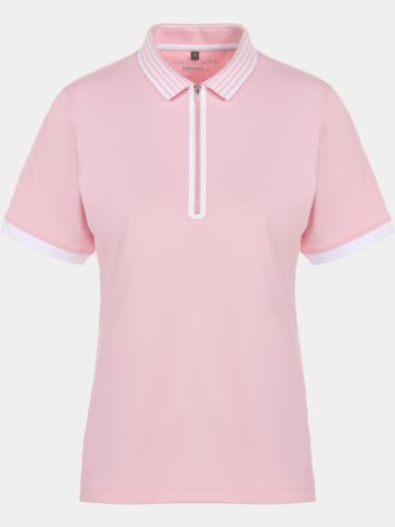 Valiente Funktions Pique Halbarm Polo rosa